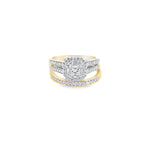 3/4Ctw 10K Yellow Gold Diamond Wedding Set Size 7 3.5Dwt