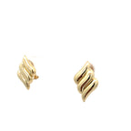 10K Yellow Gold Omega Back Earrings