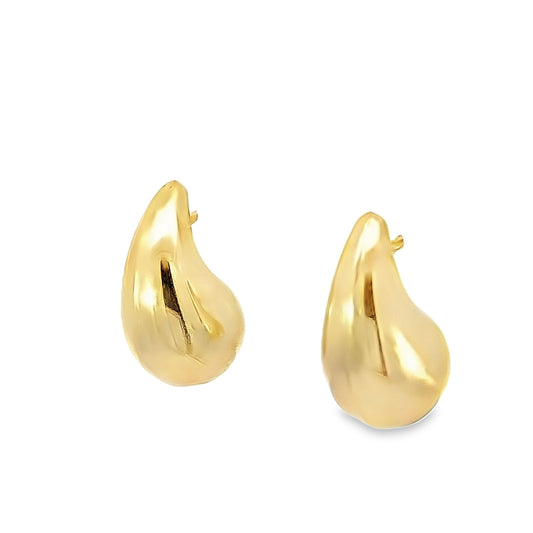14K  Yellow Gold Small Tear Drop Style Earrings 1.5Dwt