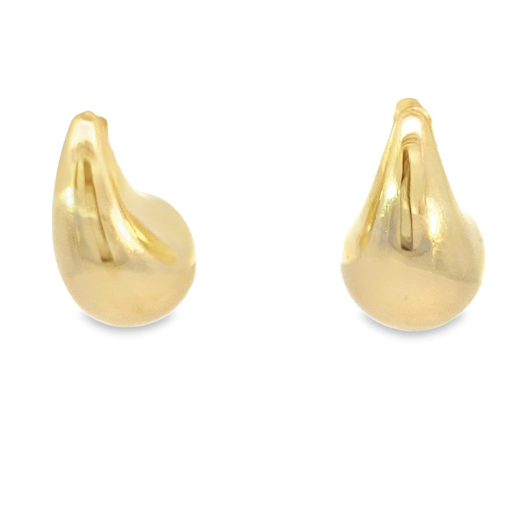 14K  Yellow Gold Large Tear Drop Style Earrings 5.0Dwt