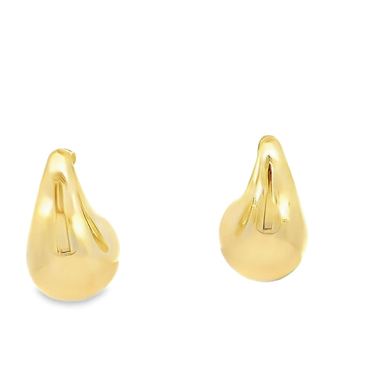 14K  Yellow Gold Large Tear Drop Style Earrings 5.0Dwt