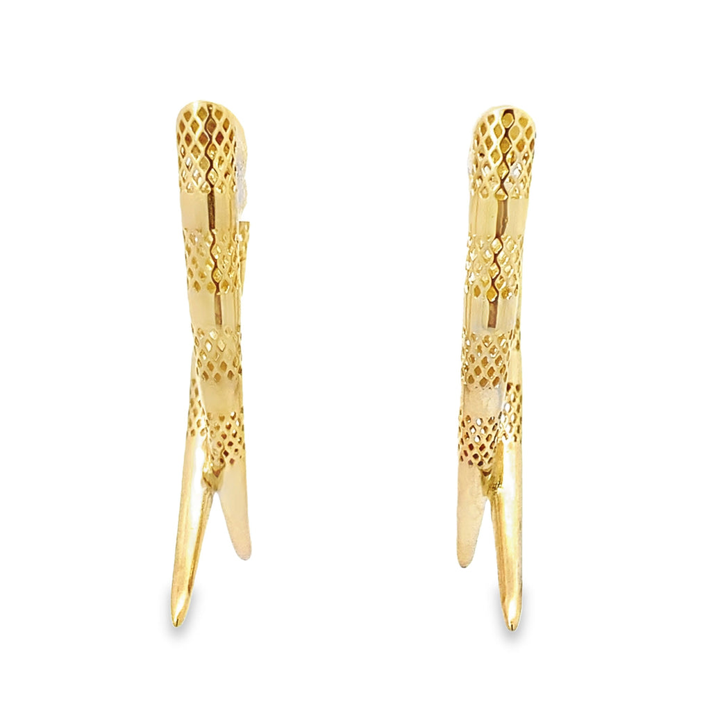 14K Yellow Gold Fancy Earrings 2.0Dwt