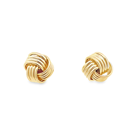 14K Yellow Gold  Knot Stud Earrings 1.0Dwt