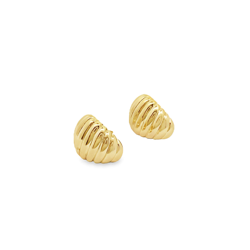 14K Yellow Gold Omega Back Fashion Earrings 2.8Dwt