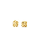 14K Yellow Gold Extra Small Flower Stud Earrings 1.1Dwt