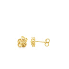 14K Yellow Gold Extra Small Flower Stud Earrings 1.1Dwt