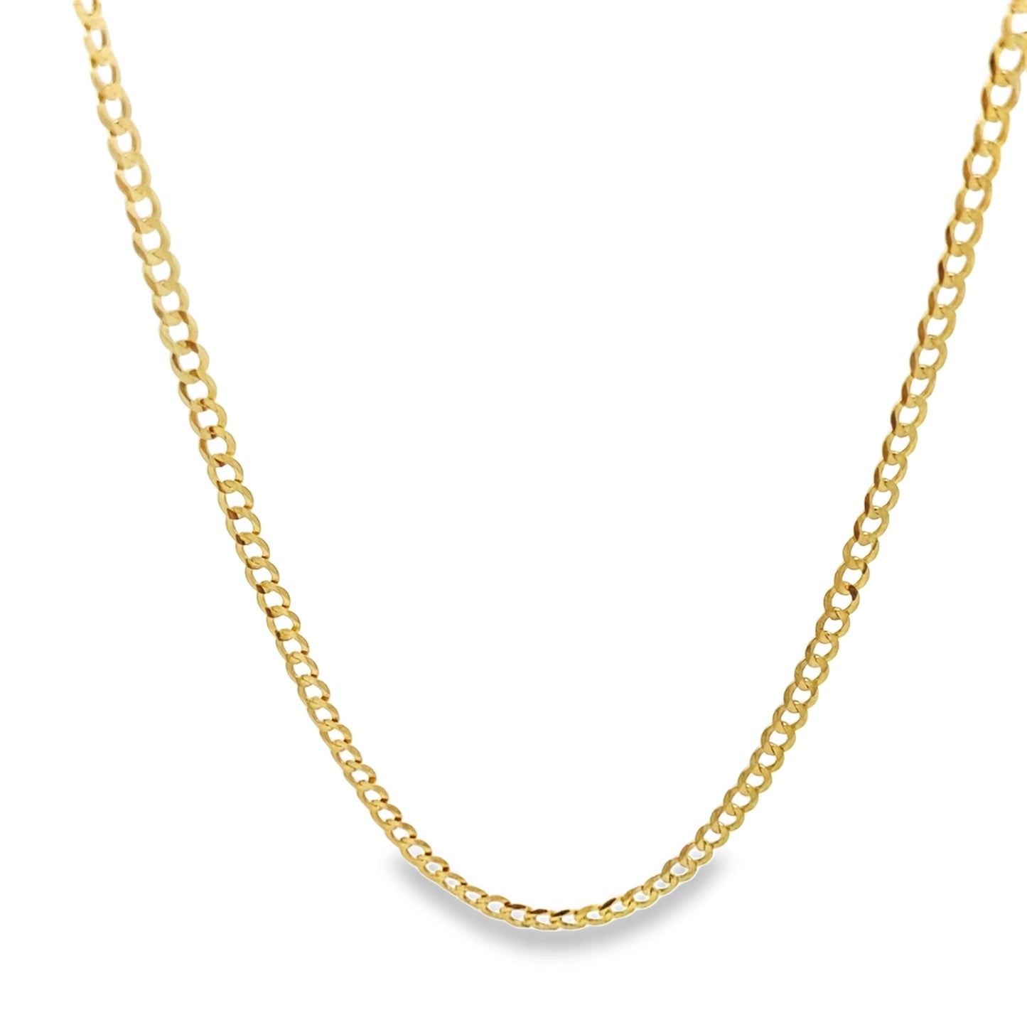 10K Yellow Gold Italian Curb Link Chain 3.5Mm 24.5In 6.2Dwt