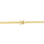 14K Yellow Gold Triple Clasp Cuban Link Chain 5Mm 24In 31.5Dwt/49.0g