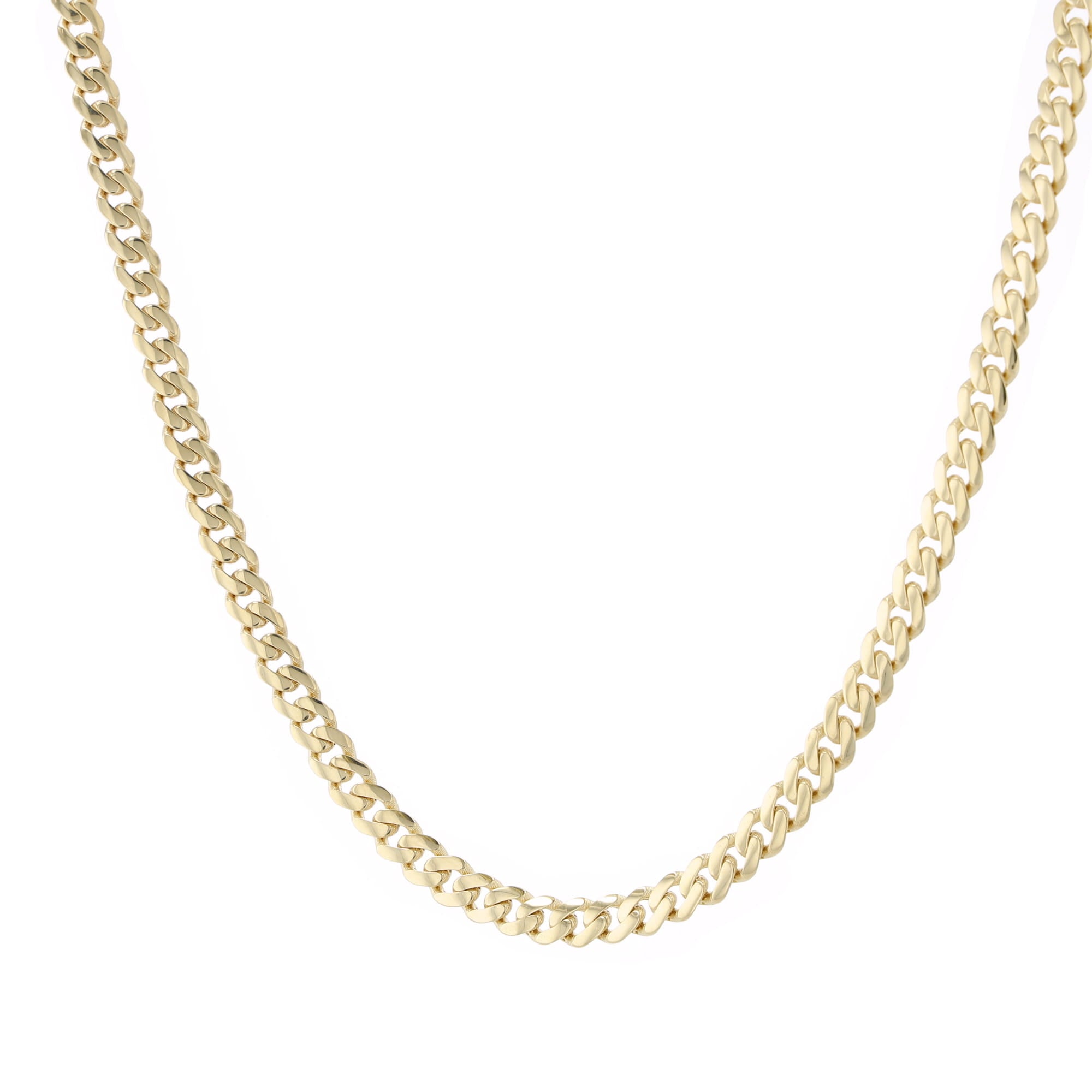 14K Yellow Gold Cz Royal Monaco Link Chain 6Mm 18In 10.7Dwt