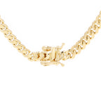 14K Yellow Gold Triple Clasp Cuban Link Chain 4Mm 24In 19.4Dwt