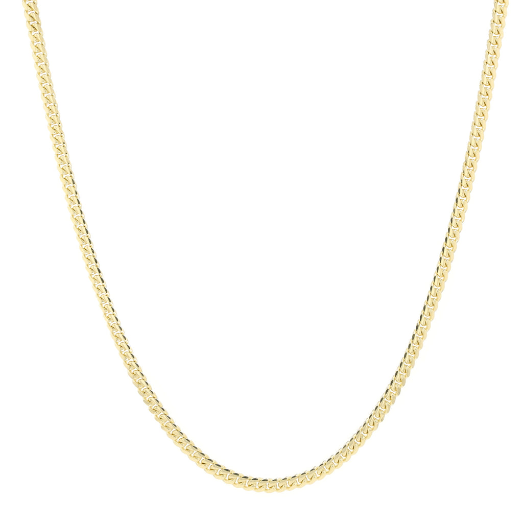 10K Yellow Gold Triple Clasp Cuban Link Chain 4Mm 22In 17.0Dwt