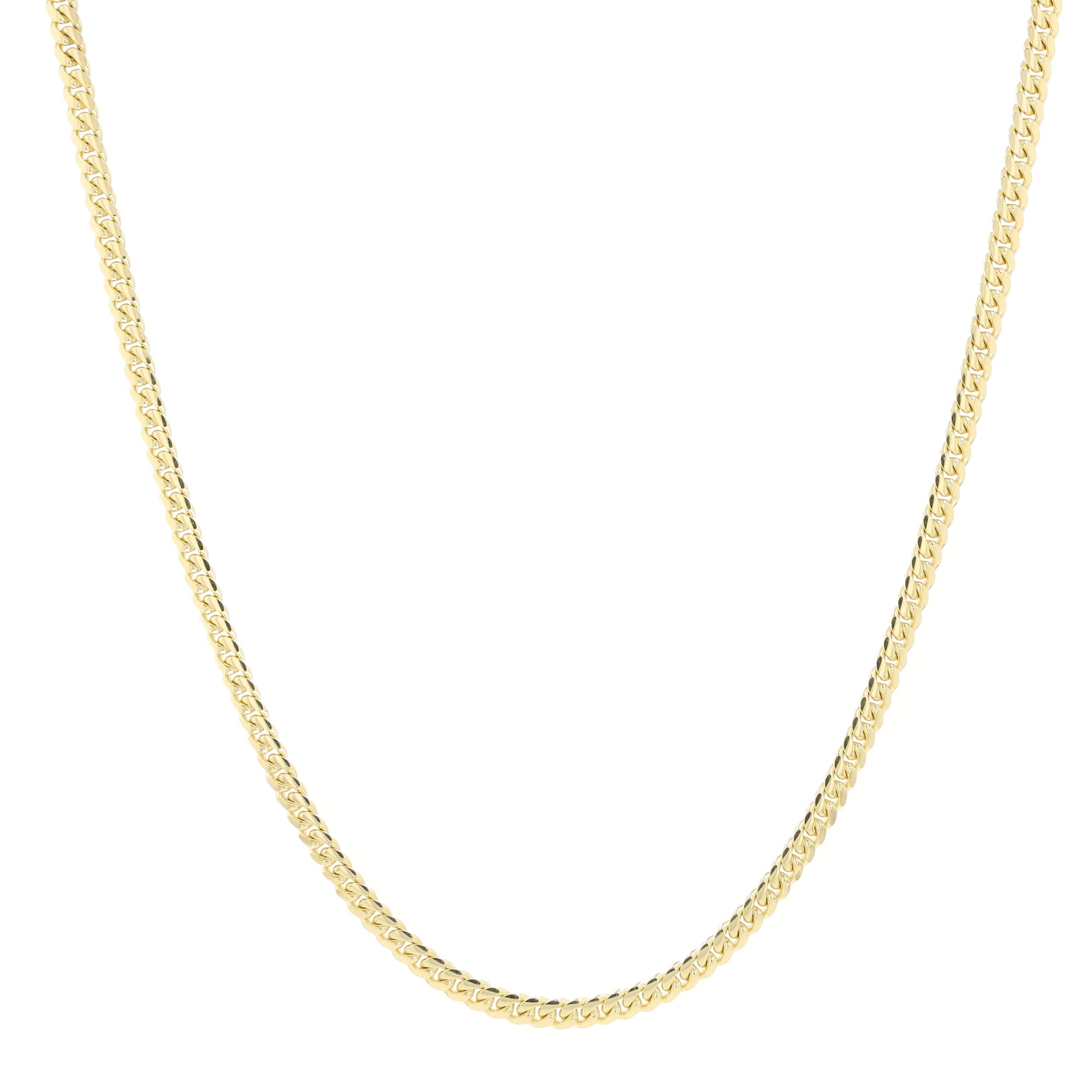 10K Yellow Gold Triple Clasp Cuban Link Chain 4Mm 22In 17.0Dwt