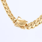 10K Yellow Gold Triple Clasp Cuban Link Chain 10Mm 20In 85.3Dwt/132.6