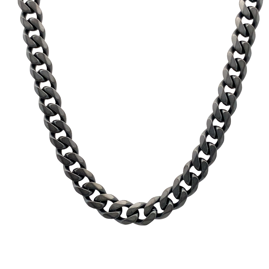 Gun Ip Stainless Steel Matte 4.6Mm Curb Link Chain 22In 15.5Dwt