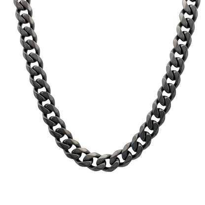 Gun Ip Stainless Steel Matte 4.6Mm Curb Link Chain 22In 15.5Dwt