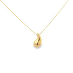 14K Yellow Gold Teardrop Style Pendant Necklace 18In 1.6Dwt