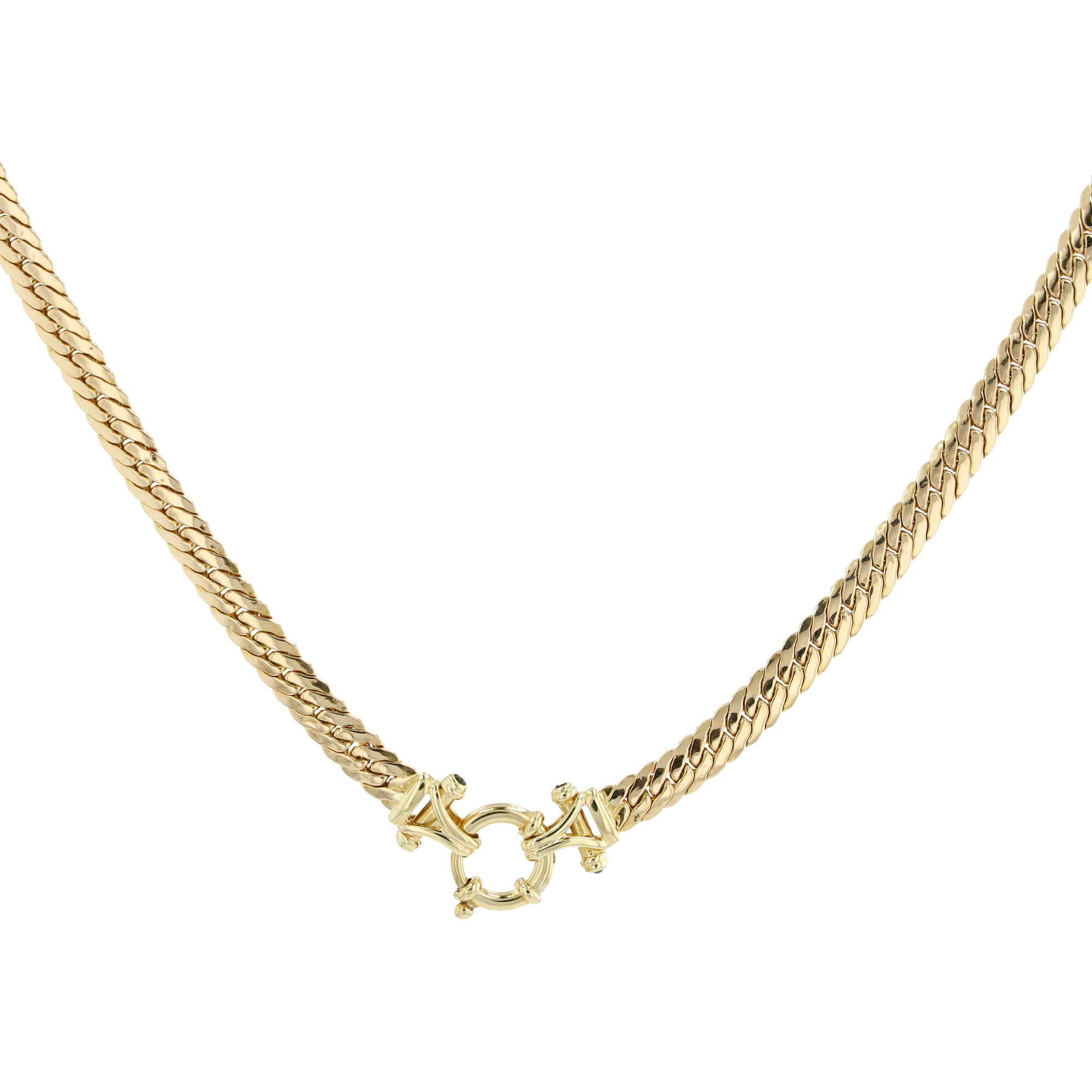 14K Yellow Gold Herringbone Style Necklace 18In 11.8Dwt