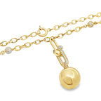 14K Yellow Gold Stirrup Fancy Link Necklace 16In 9.1Dwt