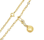 14K Yellow Gold Stirrup Fancy Link Necklace 16In 9.1Dwt