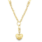 14K Yellow Gold Stirrup Rolo Link Necklace 17In 14Dwt