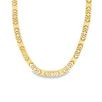 14K Yellow Gold Fancy Link Necklace 18In 23.9Dwt