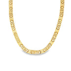 14K Yellow Gold Fancy Link Necklace 18In 23.9Dwt