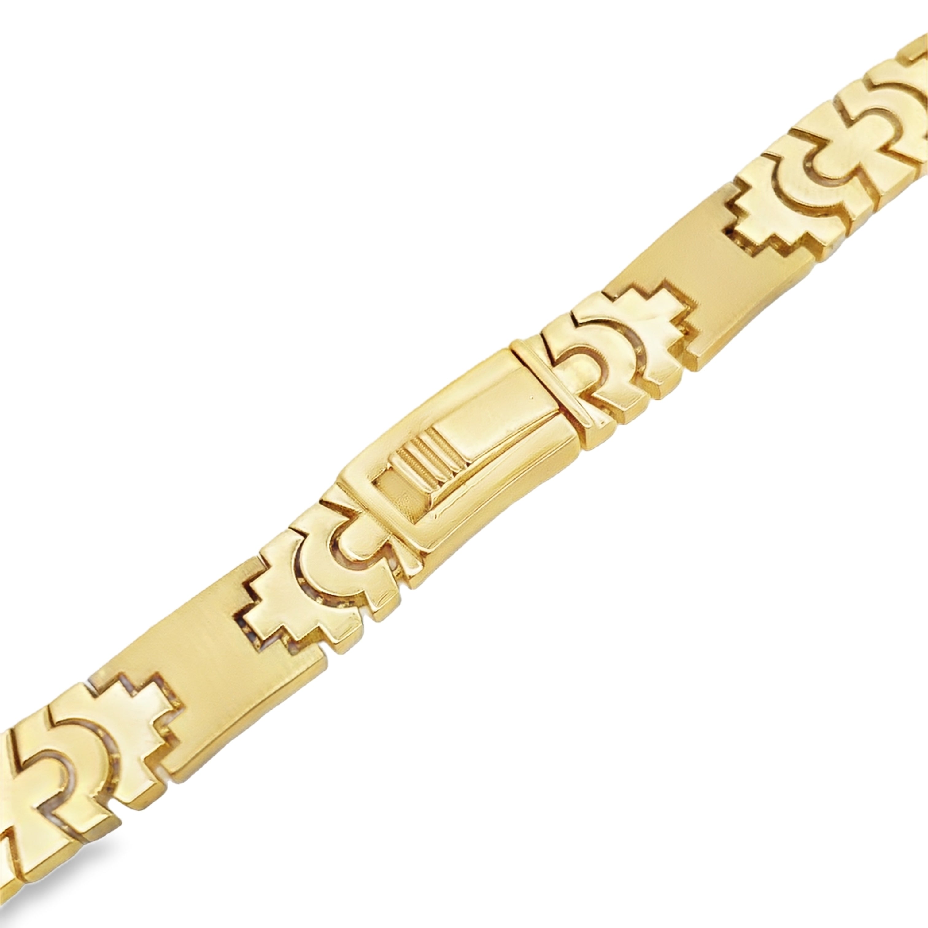 14K Yellow Gold Fancy Link Necklace 18In 23.9Dwt