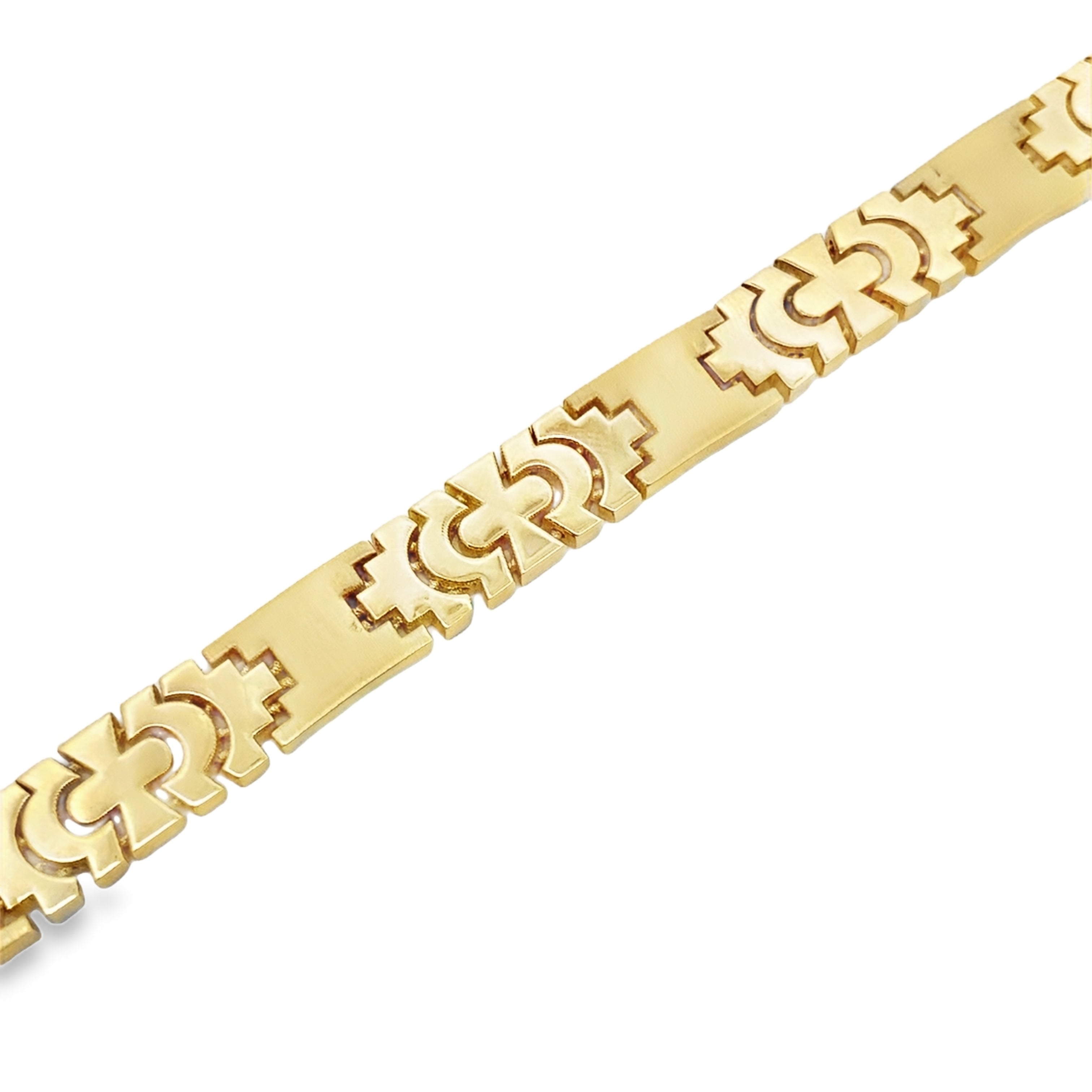 14K Yellow Gold Fancy Link Necklace 18In 23.9Dwt