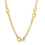 14K Yellow Gold Rolo Link Necklace 18In 6.1Dwt