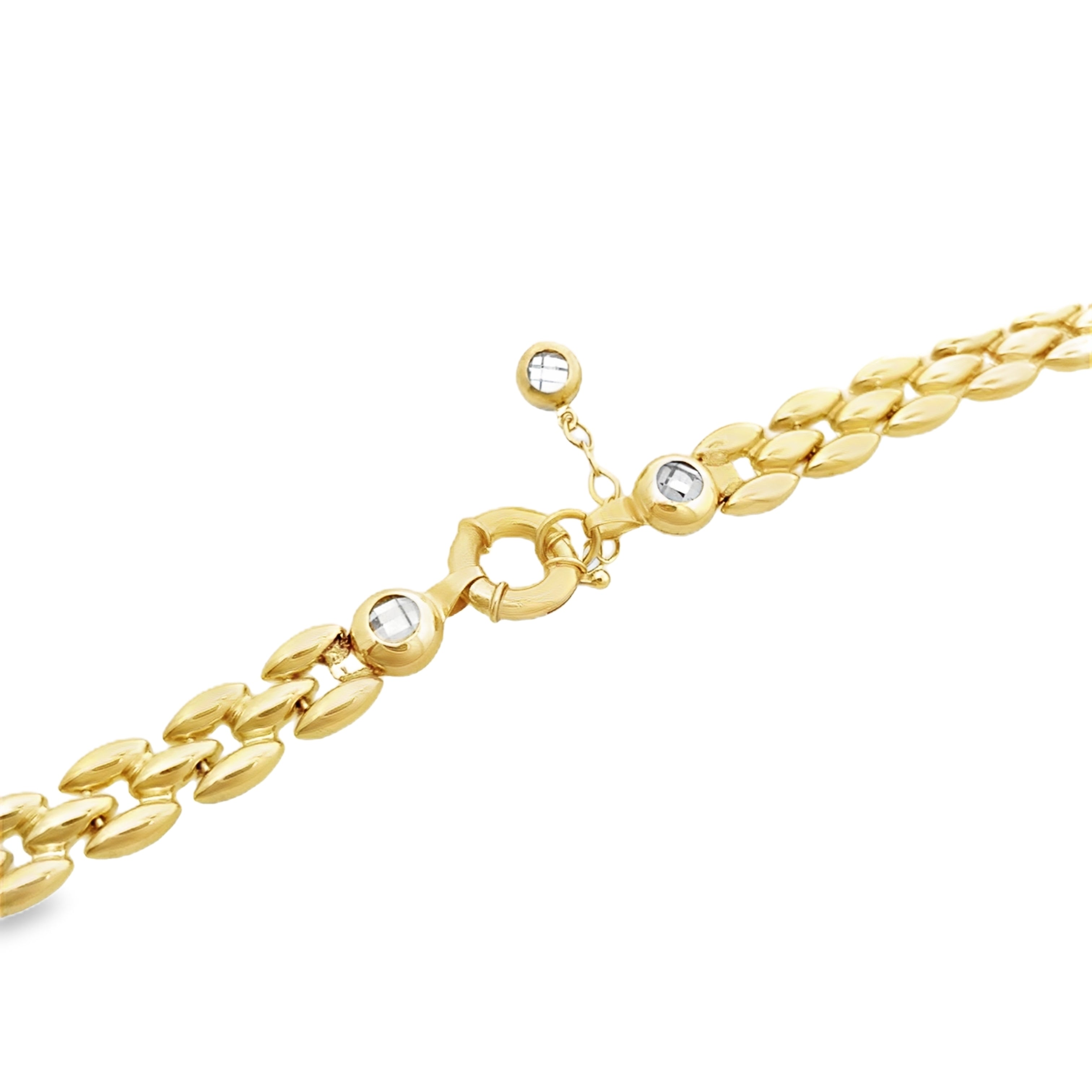 10K Yellow Gold Free Form Link Necklace 17.5In 11.3Dwt
