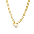 10K Yellow Gold Heart Fancy Link Necklace 18In 10.4Dwt