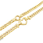 10K Yellow Gold Heart Fancy Link Necklace 18In 10.4Dwt