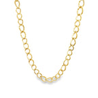 10K Yellow Gold Free Form Link Necklace 18In 3.5Dwt