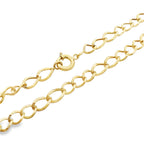 10K Yellow Gold Free Form Link Necklace 18In 3.5Dwt
