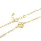 14K Yellow Gold Ladies Sunburst Five Flowers Necklace 17In 4.1Dwt