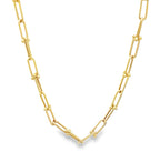 14K Yellow Gold Stirrup Style Necklace 18In 7.4Dwt