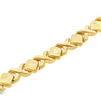 10K Yellow Gold Xoxo Stampado Necklace 7Mm 17In 10.0Dwt