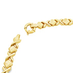 10K Yellow Gold Xoxo Stampado Necklace 7Mm 17In 10.0Dwt