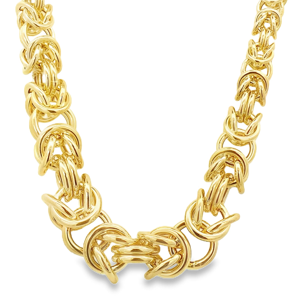 10K Yellow Gold Free Form Link Necklace 18In 24.6Dwt