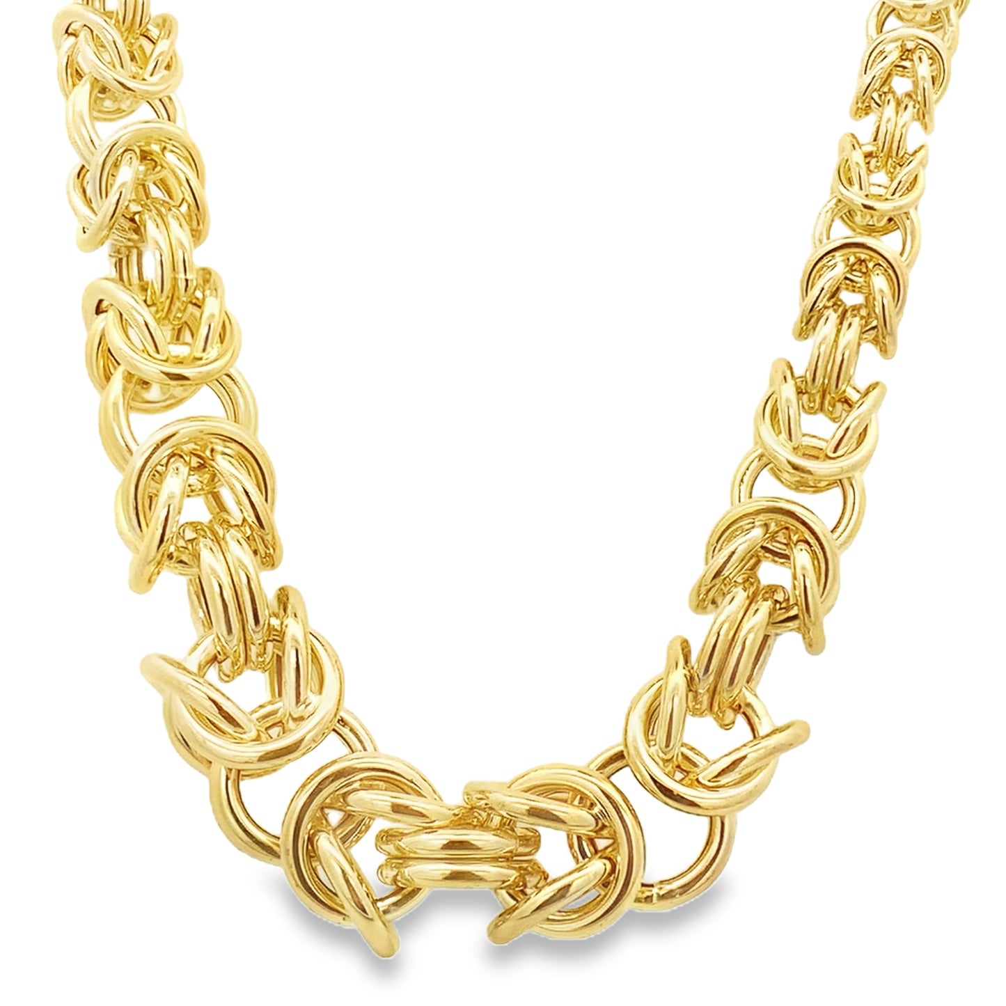 10K Yellow Gold Free Form Link Necklace 18In 24.6Dwt