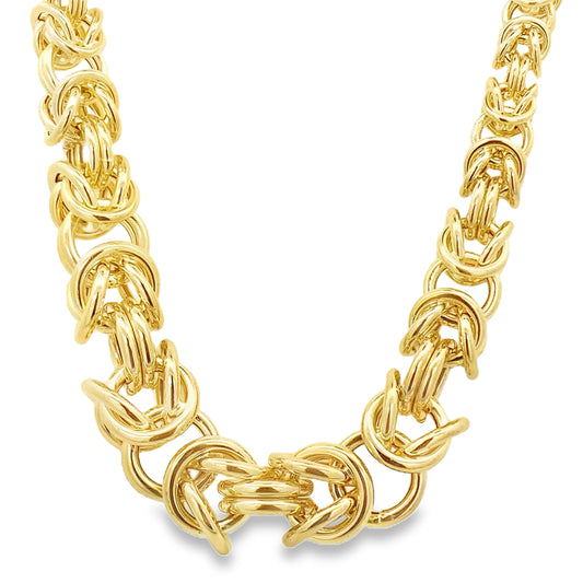 10K Yellow Gold Free Form Link Necklace 18In 24.6Dwt