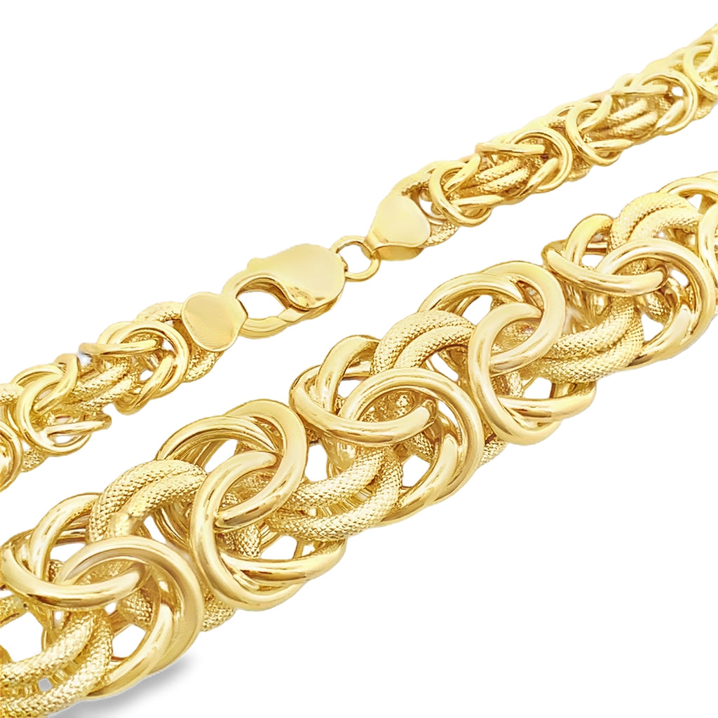 10K Yellow Gold Free Form Link Necklace 18In 25.2Dwt
