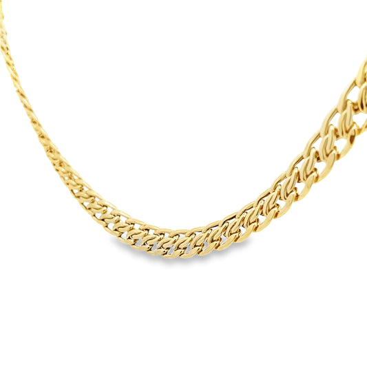 14K Yellow Gold Woven Link Necklace 18In 9.3Dwt