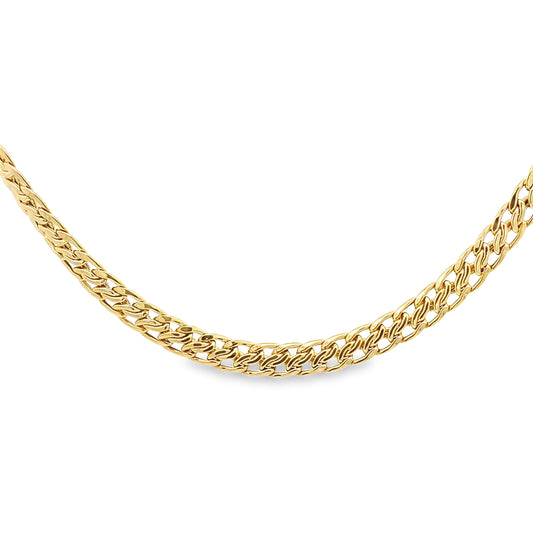 14K Yellow Gold Woven Link Necklace 18In 9.3Dwt