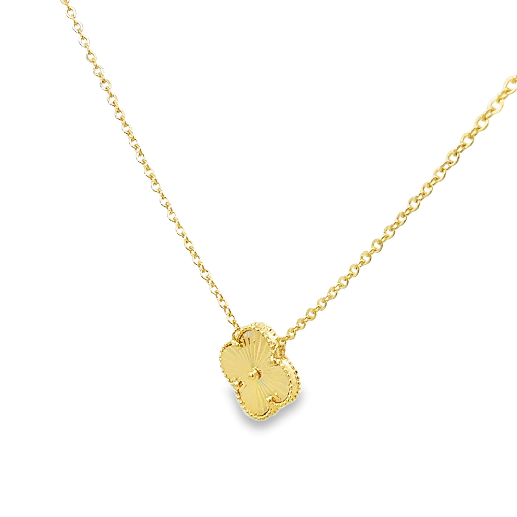 10K Yellow Gold One Large Gold Flower Station Necklace 16In 3.2Dwt