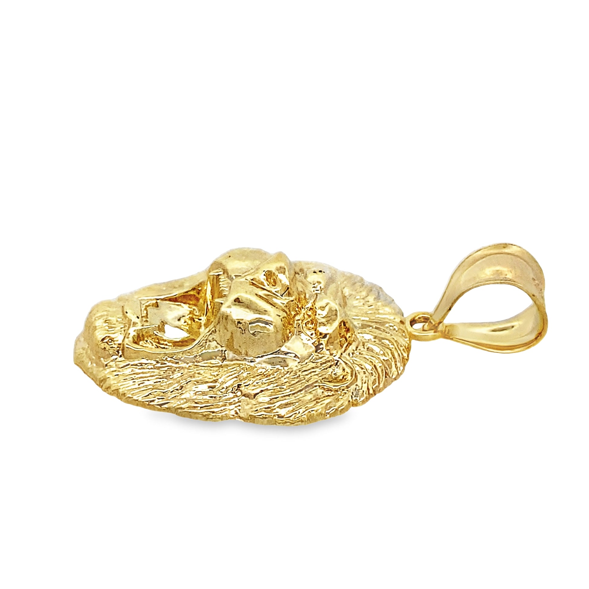 10K Yellow Gold Lion Head Pendant 3.0Dwt