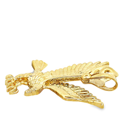 10K Yellow Gold Large Eagle Pendant 6.7Dwt