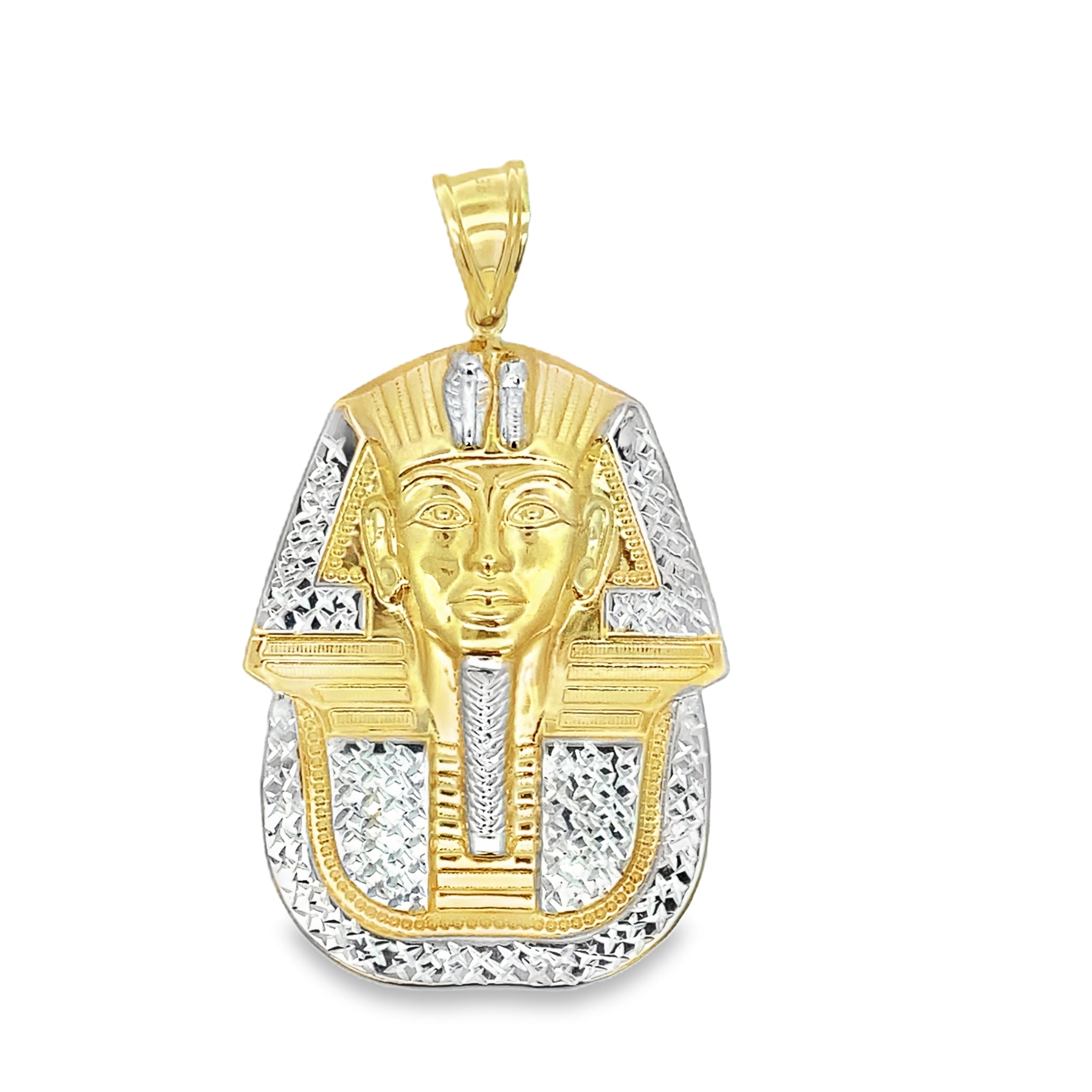 14K Two Tone Gold Pharaoh Pendant 7.4Dwt