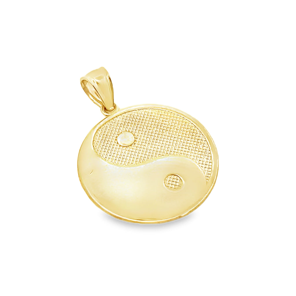 10K Yellow Gold Yin & Yang Pendant 0.8Dwt