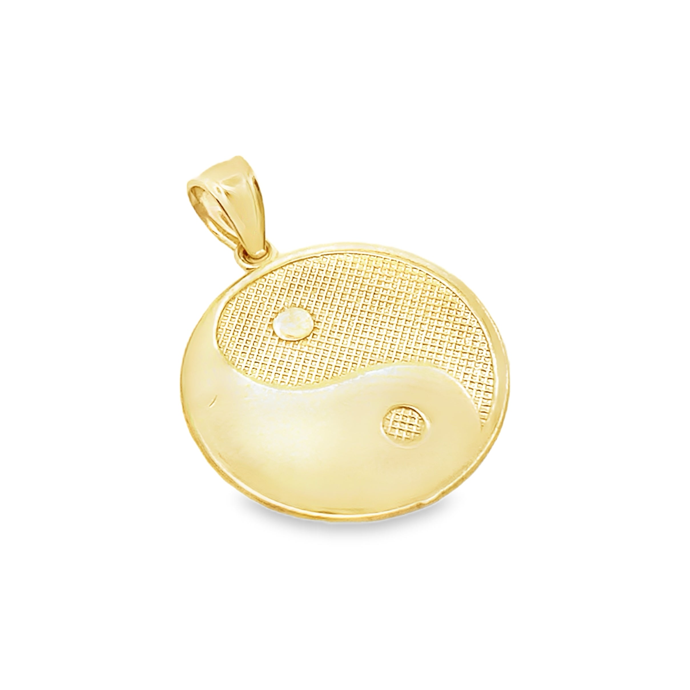 10K Yellow Gold Yin & Yang Pendant 0.8Dwt